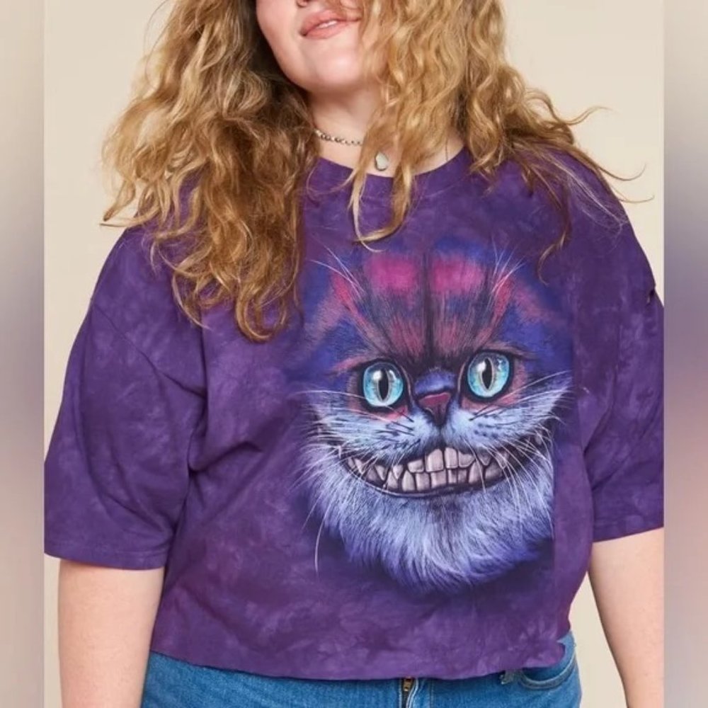 The Mountain Cheshire Cat Purple Cats Kittens Alice in Wonderland T-Shirt S - Picture 3 of 5